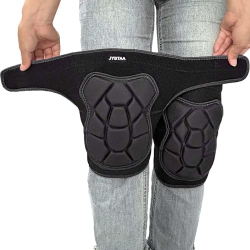 Jybtaa BLACK XL Gardening Knee Pads For Men/Women, Safety Knee Pad For Cleaning Flooring Roofing Weeding Construction Work, Adjustable Slip-On Kneepads cover