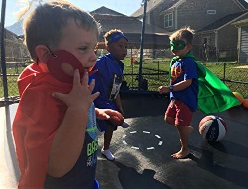 ADJOY Kids Superhero Capes and Masks Birthday Party Dress Up Capes Costume - Mixed Colors - Image 6