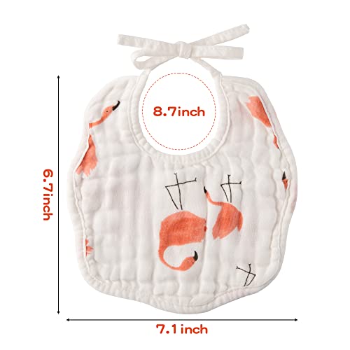 R Horse 6Pcs Muslin Baby Drooling Bibs Adjustable Halter Neck Newborn Teething Drool Bibs Soft & Absorbent Infant Toddler Bibs Drooling And Teething Bibs For Aged 0-36 Months Baby Girls #TOP1