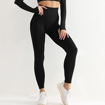 Athletic Workout Training Leggings for Women High Waisted Seamless Scrunch Butt Lift Compression Yoga Legging Pants