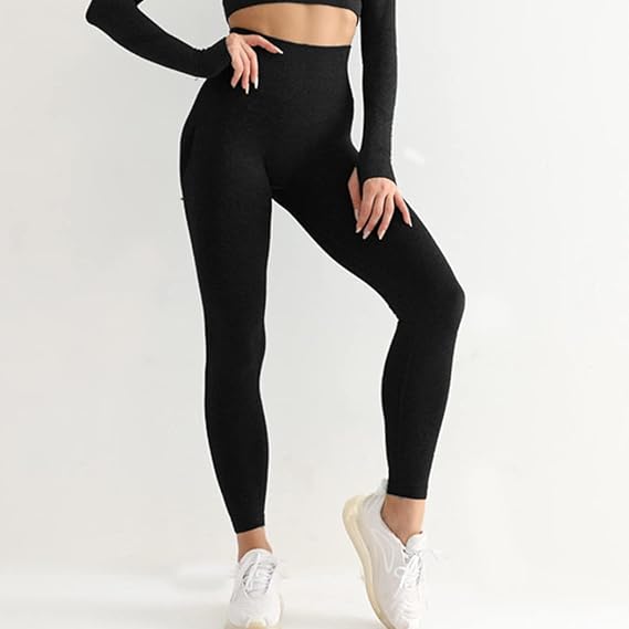 Athletic Workout Training Leggings for Women High Waisted Seamless Scrunch Butt Lift Compression Yoga Legging Pants