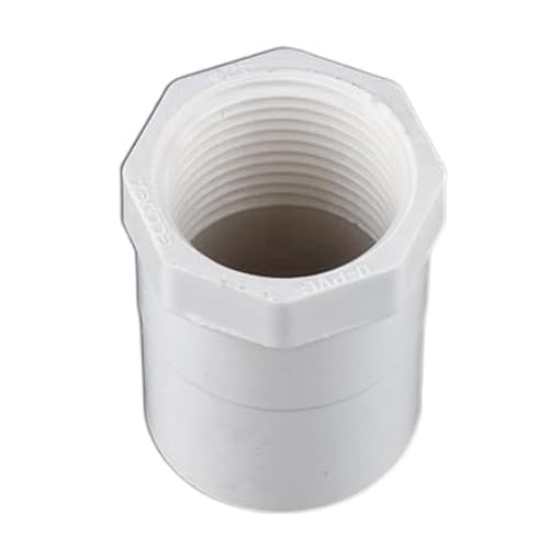 Giayeu Women's White Pvc Thread Straight, Pipe Connector Thread Straight For Tank(,2Inch-63Mm)