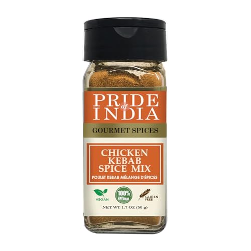 Pride of India | Butter Chicken Kebab Seasoning Marination Spice 1.7 oz (48 gm) Small Dual Sifter...