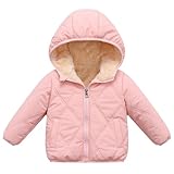 LAVIQK Baby Boys Girls Toddlers Winter Coats Hooded Puffer Jacket Down Snow Jacket Warm Fleece Coat Solid...