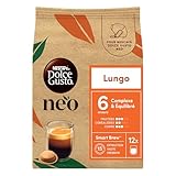 NESCAFÉ Dolce Gusto NEO Lungo - 72 Dosettes de café (6 boîtes de 12 dosettes) - Compatibles uniquement avec les machines à café