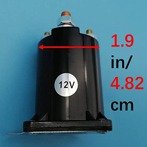 Starter Solenoid Relay Switch Compatible con Motor de Arranque, Bomba Hidráulica, Motor de Winch, Motor de Tracción, Módulos de Precámara Diesel 12V Contacto de Cobre 4 Terminales Motor SBJ4207 Z493 miniatura 5