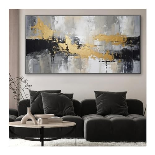 Affiches d'art murales modernes dorées pour une décoration de salon chic