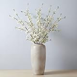 Suncalla 6pcs 39.3 Inch Artificial White Snow Willow Branches for Vases Fake Artificial Flowers Branches Fake Plants for Wedding Party Home Living Room Kitchen Decoration