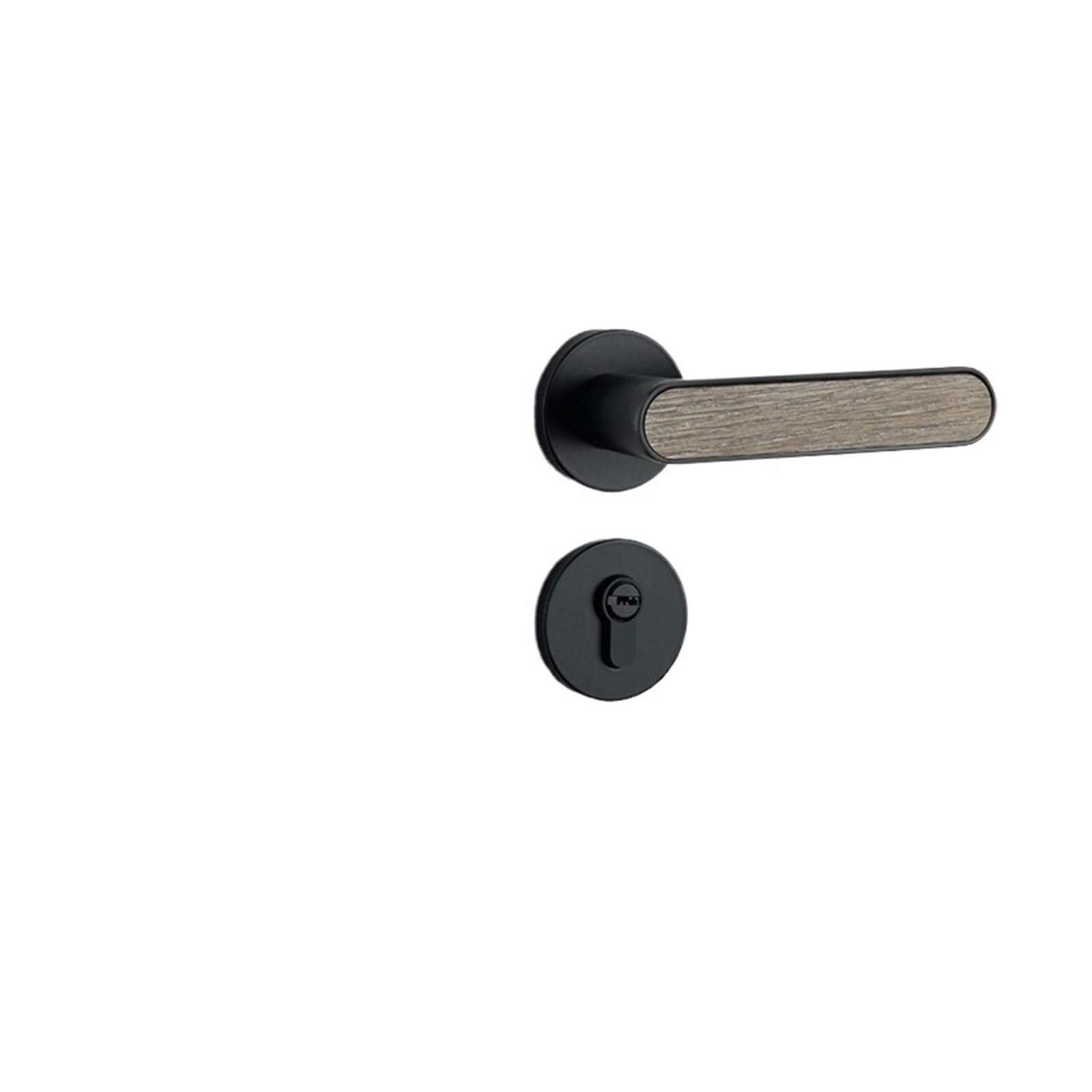 NYRXRYTCA Indoor Door Lock Bedroom Door Lock Household Black Magnetic Silent Door Handle Modern Minimalist Ecological Wooden Door Lock(E type silent 35 50mm)
