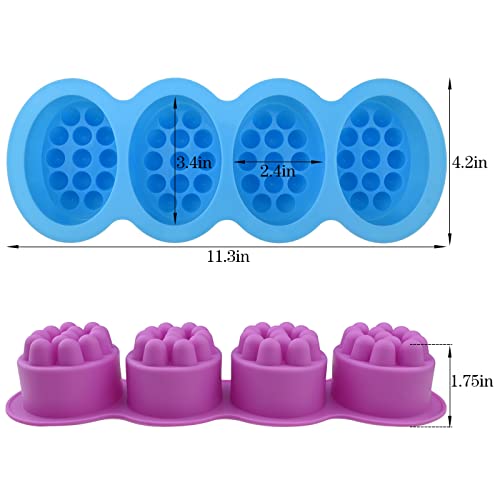 Actvty Silicone Massage Bar Soap Molds, 2 Pack 3D Hair Comb Ice Mold, Hair Brush Silicone Soap Molds For Soap Making, Diy Unique Hair Masks Salon Spa Scalp Massager #TOP3