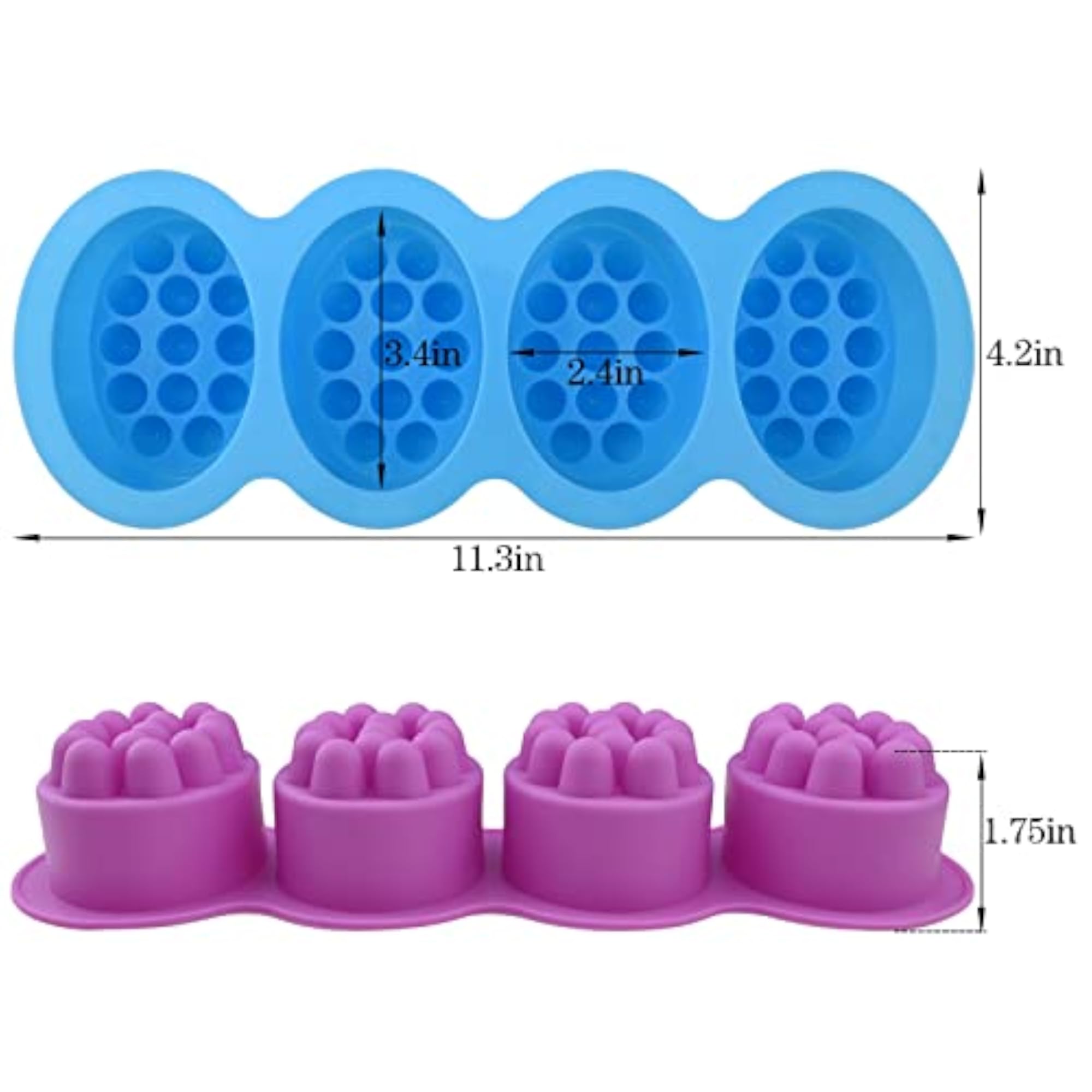 Silicone Massage Bar Soap Molds for DIY Projects