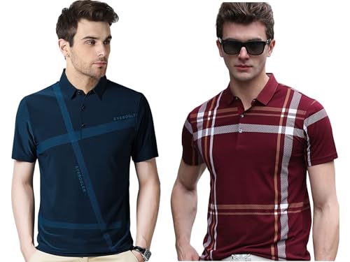 Image of Noble Monk Men's Regular Fit Polo T Shirt |Half Sleeves |Collar Tshirts | Casual T-Shirt for Men