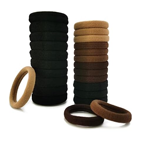 Yedtreg 30 Pack Seamless Hair Ties Cover