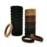 20 Stück Schwarze Haargummis – Weich, Haarschonend, Extra Dick Für Viel Haar, Unisex