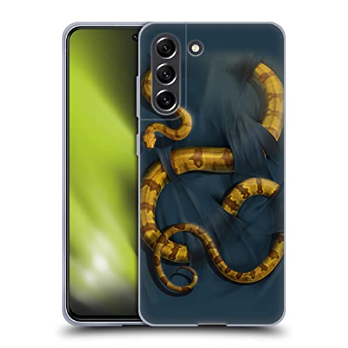 Funda blanda Samsung S21 FE 5G antigolpes de silicona flexible con arte de serpiente