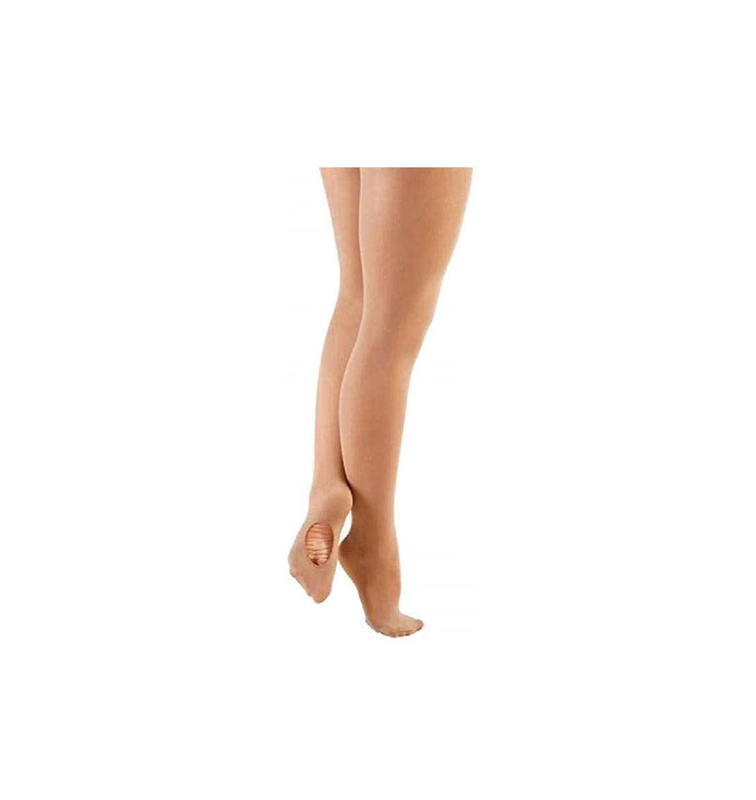 Mytoptrendz Tan Mytoptrendz® Children's Kids Convertible Footed Ballet Dance Tights 60D(, 11-13)