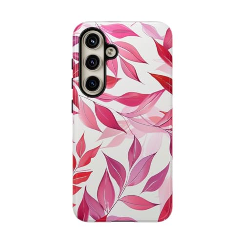 Coque Samsung Galaxy S24 anti-choc motif brillant rose et rouge