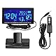 Multifunktionales 12V Auto Auto LCD Digitaluhr Thermometer Hygrometer Wettervorhersage Temperatur Spannungsmesser Monitor