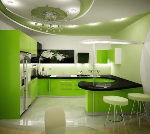 Image of ONETON Glossy Light Gren Contact Paper Decorative Self Adhesive Counter Top Peel and Stick Wallpaper for Kitchen Cabinets Shelf Drawer Liner Desk Dresser (Parrot Green Glossy WP, 24x200 inch)