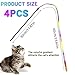 Qiifaiikooii 4 Pcs Cat Wand Toys,Interactive Cat Teaser Wand String for Most Cats and Kittens