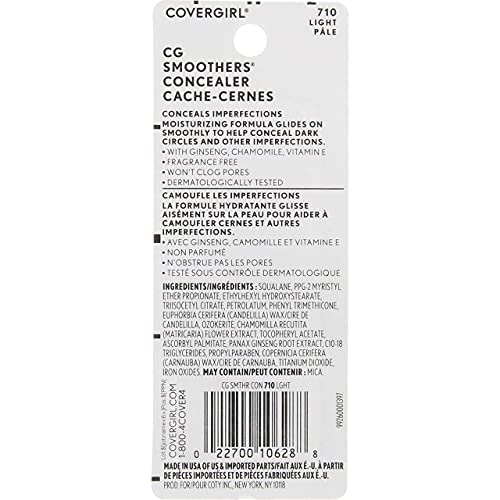 Covergirl Smoothers Concealer, Light [710], 0.14 Oz (Pack Of 5) #TOP5