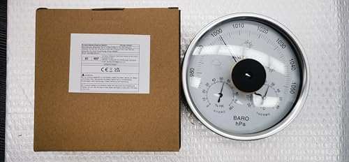 AMTAST Dial Type Barometer Thermometer Hygrometer 3 in 1 Multifunction 132mm Diameter Dial Weather Station for Indoor and Outdoor Use AW007 Metric System - Image 8