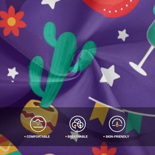 Skull Cactus Mexican Element Short Sleeve Hawaiian Button Down Shirts and Short Sets for Boys Toddler Summer Outfits4