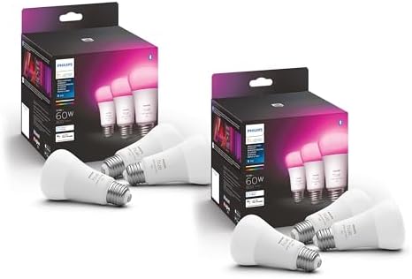 Philips Hue A19 LED Smart Light Bulb - White and Color Ambiance -...