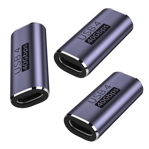 TFAK USBC Female to Female Adapter (3 Pack), 240W/40Gbps/8k USB C Coupler