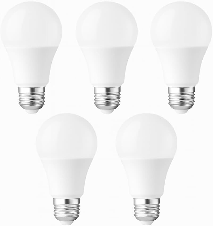 Kit 5 Lâmpadas LED, 12W, 6500K, Luz Branca fria, E27, Bivolt, Para Casa, Escritório, Oficina, Camping
