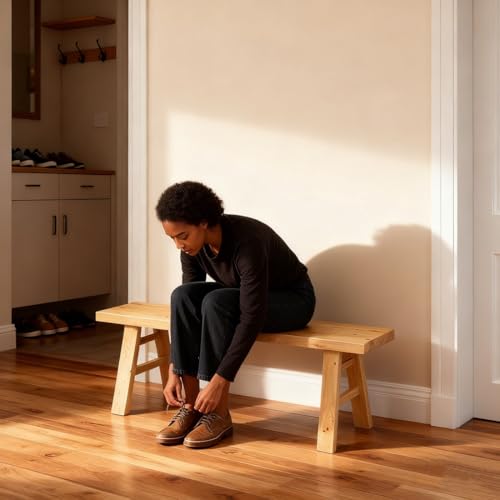 Banc de rangement en bois compact pour ranger les chaussures - 6