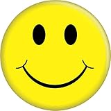 Happy Face - Yellow - 2.25' Round Magnet (1)