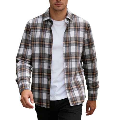 Chemise homme manche longue coupe régulière en tissu respirant pour le quotidien