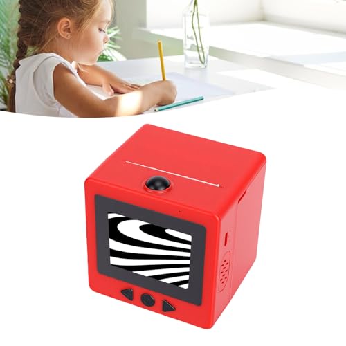 Image of Smart AI Sticker Printer, Voice Controlled Portable Thermal Inkless Sticker Maker Machine with 2.4 Inch Screen for DIY Arts Crafts (Red)