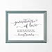Generations of Love Wedding Sign Generations of Love Sign Wedding Generation Sign All That We Are and All That We Hope Wedding Quote UNFRAMED 8x10 inch