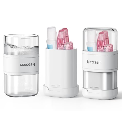 Toothbrush Travel Case Kit Portable Folding Tooth Brush Holder and Toothpaste Cover Container with Mouthwash Cup Oral Clean Tools Organizer for Traveling Bathroom Camping Business Trip