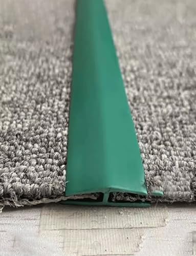 Übergangsband für Teppichkante, PVC-Schwellenband zum Verschließen von Fugen zwischen Boden und Teppich, für Haus, Büro oder Hotel (Grün, 2m/78 Zoll)