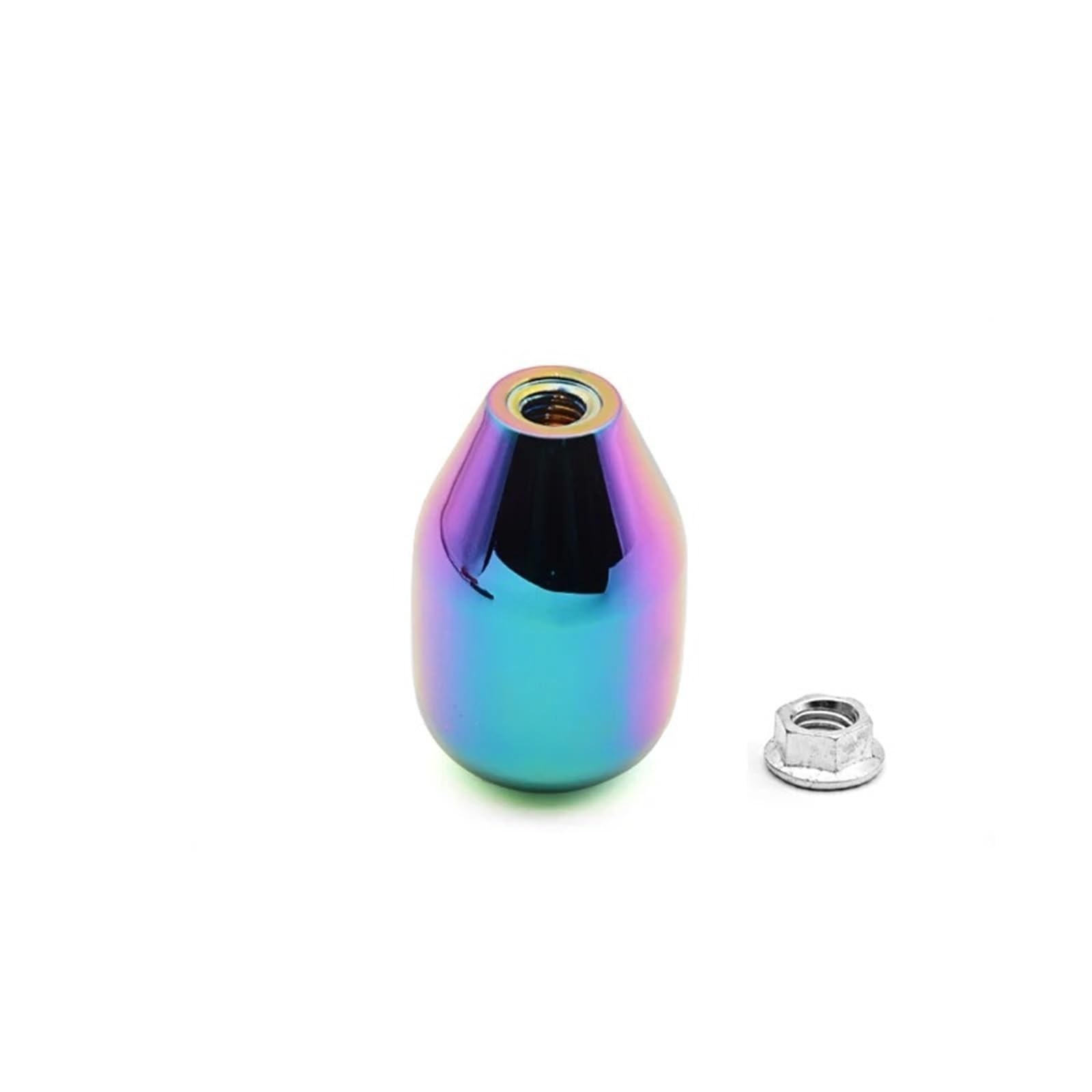 Jxewmtmc M10*1.5 Car Manual Aluminum Knob Gear Shift Gear Stick Shift Cover(Neo Chrome)