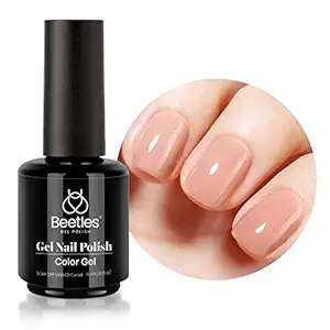 Beetles Nude Gel Nail Polish 15ml Neutral Color Natural Gel Polish Set Mocha Mouse Cake Translucent Soak Off U V LED Nail Lamp Gel Polish Nail Art Gel 0.5Oz Gift for Women