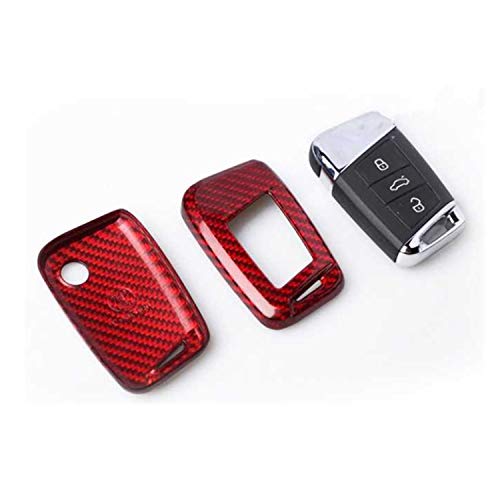 Funda llave para Volkswagen Arteon y Skoda Superb regalo ideal fibra de carbono roja 3