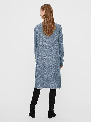 VERO MODA Damen VMDOFFY LS Long Open Cardigan GA NO, Navy Blazer/Melange, XXL – Ansicht 3