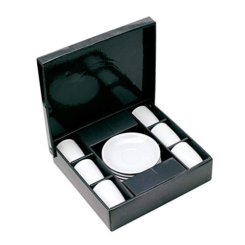 Espresso-Tassen-Set – Dickwandige, weiße Espressotassen Set...