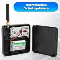 Meshnology ESP32 LoRa V3 Dev Board mit 863-928-MHz-Antennen + 1100-mAh-Akku + Meshtastic-Gehäuse, ESP32-S3 CP2102 integriertes WLAN Bluetooth OLED-Display für Arduino LoRaWAN IOT (N32 Plus, Schwarz) – Ansicht 4