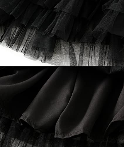 Femiserah Women's Elastic Waist Layered Tulle Tutu Mini Skirt Mesh Layered Short Skirt3