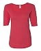 6756L Anvil Women's Tri-Blend Deep Scoop 1/2-Sleeve Tee