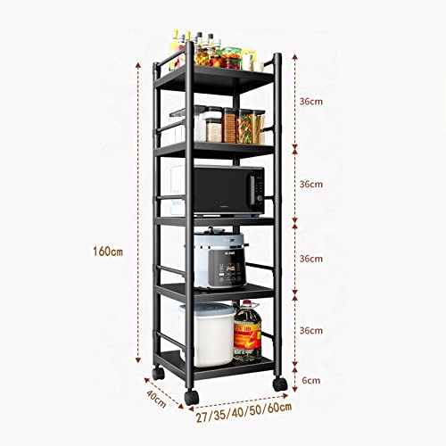Support réglable pour micro-ondes en acier robuste avec étagère à 5 niveaux - 3