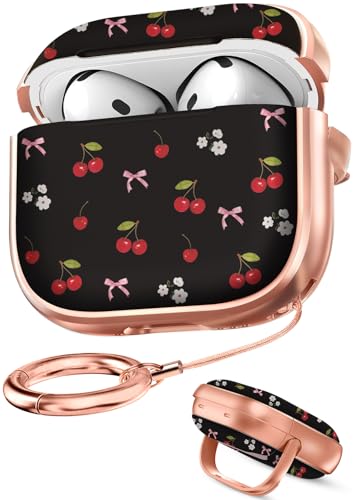 Joyleop AirPods4�p���S���b�N�t���P�[�X - ���킢���K�[���[���I�f�U�C�� �����p �O�����n�[�h�ی�J�o�[ AirPod 4th�P�[�X �L�[�`�F�[��&�d�b�X�^���h�t�� �`�F���[���{��