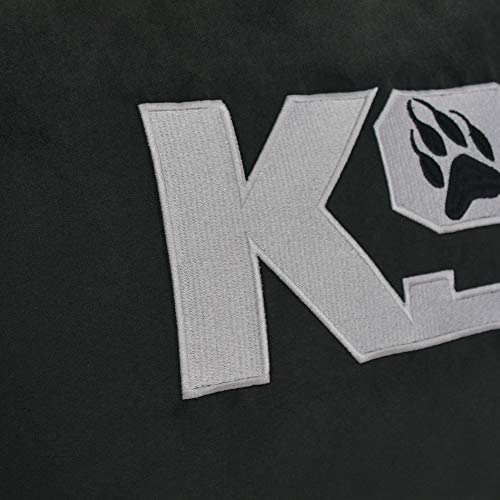 EXPRESS-STICKEREI K9 Kissen mit Füllung & Pfote Hunde Accessoire Polizeihund Geschenk für Hundeliebhaber Hundestaffel Dekokissen Hundemama Wohnzimmer Zierkissen Sofakissen groß | 40x60cm | schwarz