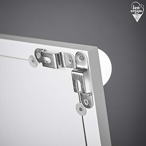 IceCreamLiving Wall Mounted/Desktop Hollywood Vanity Mirror with LED Lights For Makeup Bedroom (LEM016 LED PLUG White)