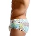 Mens Swimsuit Briefs Padded Swimwear Printe Male Sexy Fashion Swimming Bikini Board Beach Surfing Swim Trunks (Grey,Tag XXXL (US XXL),)